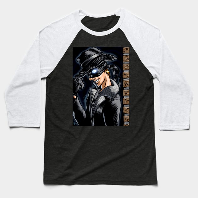 Shadow Wind Baseball T-Shirt by BlademanUnitPi